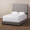 Baxton Studio Georgette Modern Light Grey Upholstered Queen Size Bed 145-8124 - alternate 3